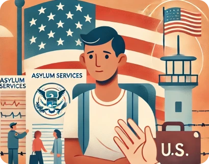 A person in distress, representing asylum services for individuals fleeing persecution.